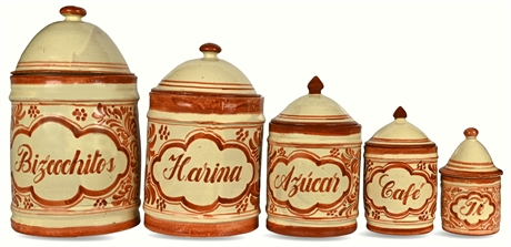 Vintage Mexican Canister Set