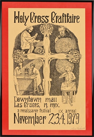 1979 Signed Holy Cross Craftfaire Poster