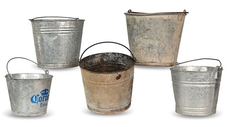 Vintage Galvanized Buckets