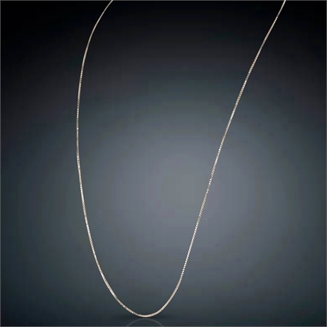 18.25" Sterling Silver Box Link Chain