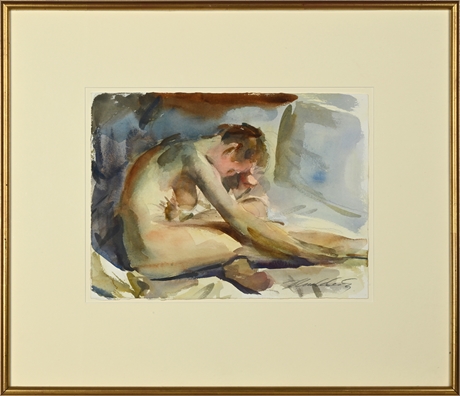 Plein Air Nude Study in Watercolor