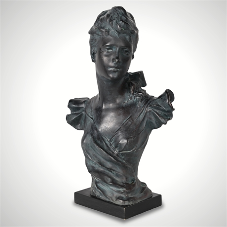 Austin Productions 1983 “Jeanette” Bust by Emile Chambaud – Bronze Finish