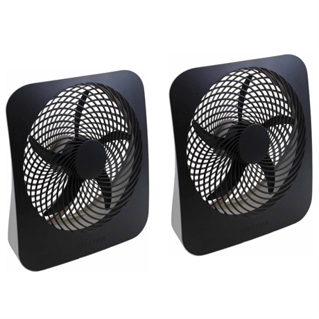 Pair of 10" O2Cool Battery Operated Fin Fans