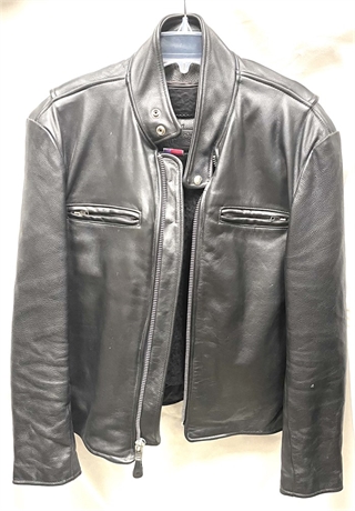Branded Garments Inc. Black Leather Moto Jacket