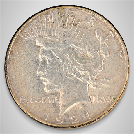 1924-S Peace Silver Dollar – San Francisco Mint – .900 Silver