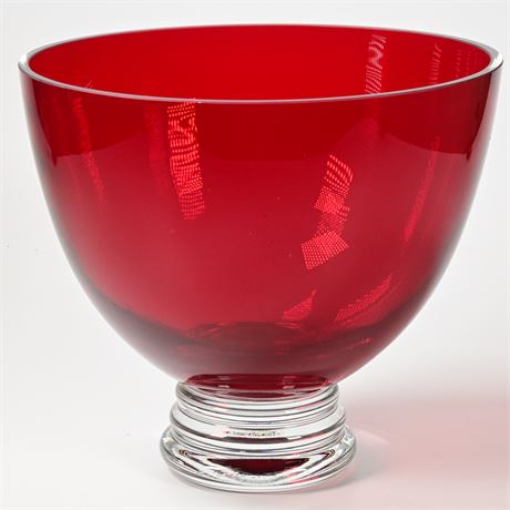 Elegant Cranberry Serving Bowl