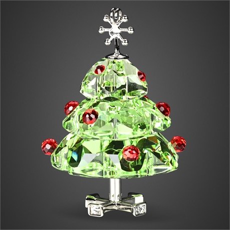 Swarovski Crystal Christmas Tree Figurine with Box & Certificate