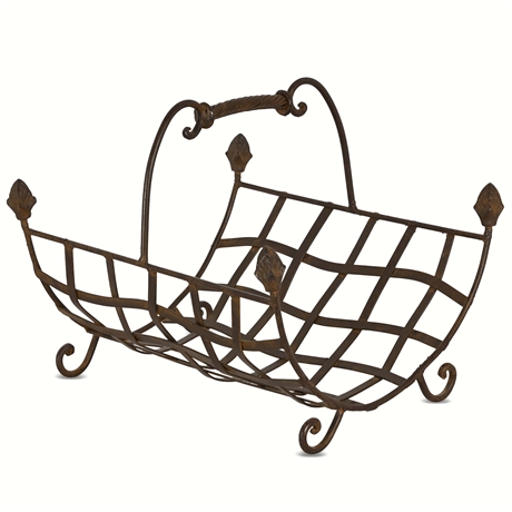 15.5" Iron Firewood Basket