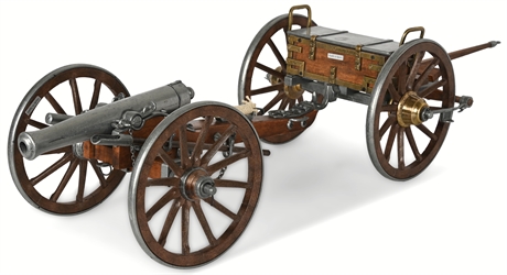 American Civil War Cannon and Limber Wagon - Dahlgren 1861