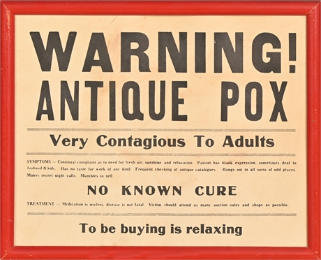 Framed Antique Pox