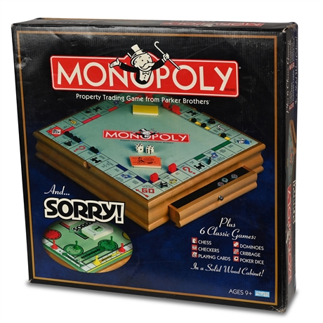 Monopoly in Solid Wood Cabinet