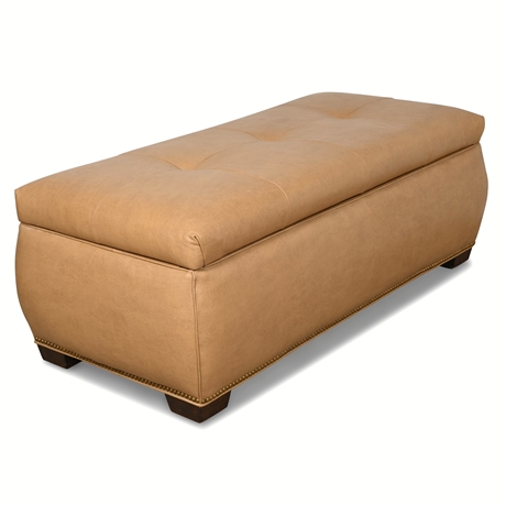 Hancock & Moore Custom Leather Cedar-Lined Yukon Cocktail Ottoman