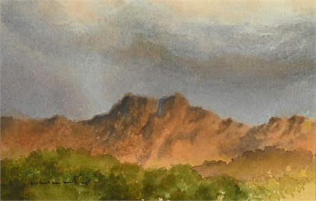 Mountain Landscape Watercolor