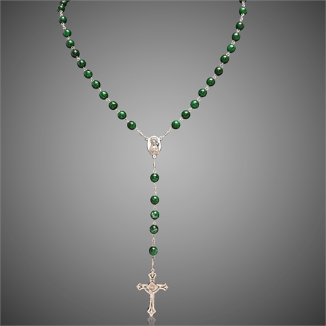 Vintage Bethlehem Malachite Rosary