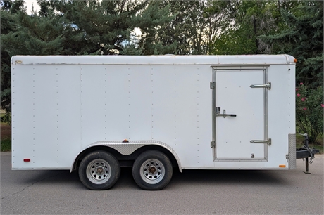 2008 Continental Cargo 7x16 Tandem-Axle Enclosed Trailer