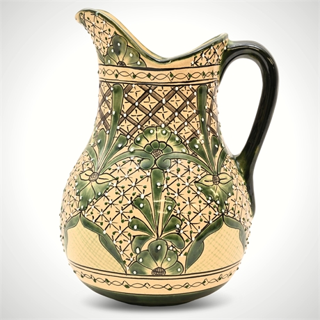 Mexican Talavera Pottery Pitcher – Hand-Painted, Lead Free