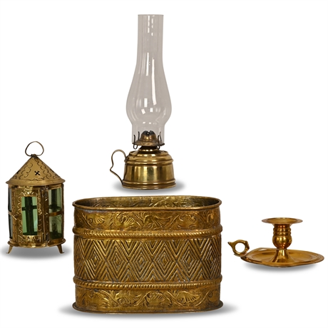 Brass Lamp, Votives and More