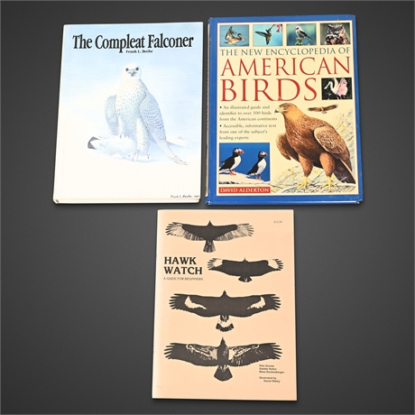 Set of 3 Birding Books — The Compleat Falconer, American Birds Encyclopedia..