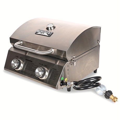 Monument Grills Stainless Steel Portable 2-Burner Propane Tabletop Grill