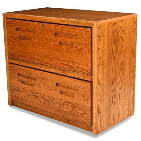 Oak Lateral File Cabinet