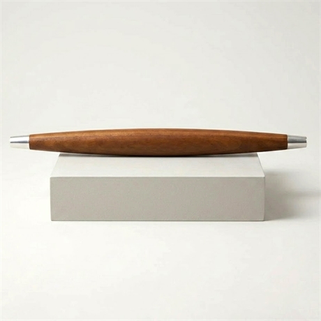 Nambé Novo French Rolling Pin – Acacia Wood & Alloy Designer Rolling Pin