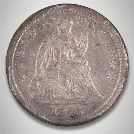 1845 Seated Liberty Half Dime
