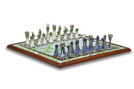 Royal Stained Glass Chess Set