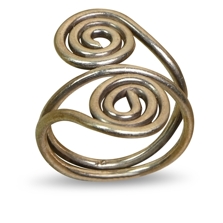Sterling Silver Wire Swirl Ring