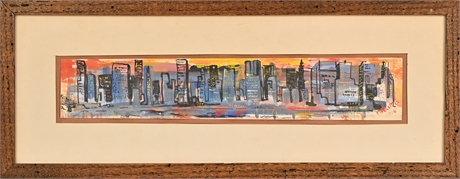 1961 New York Watercolor by Joe Maruto