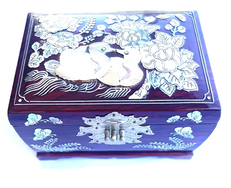 Oriental Hand Carved Jewelry Box