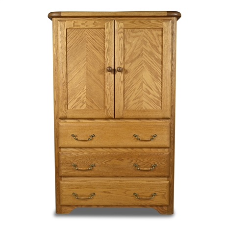 Solid Oak Armoire by Classic Woods