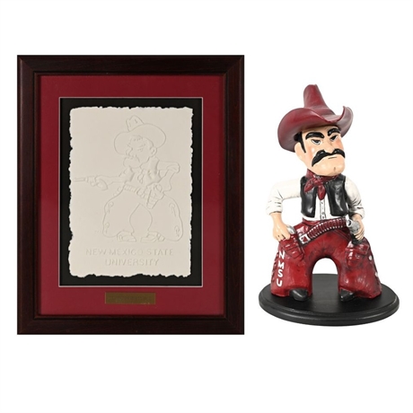 NMSU Pistol Pete Collectible Set – Limited-Edition Ceramic Figure by Ruth Walker
