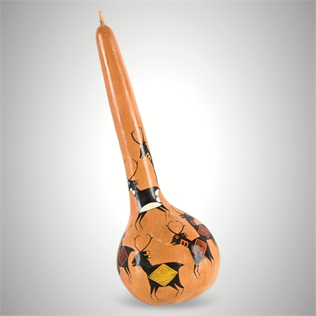 Sharlene Grunerud Hand-Painted Mimbres-Inspired Gourd, 2003