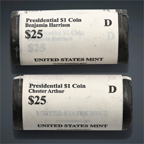 $50 Presidential $1 Coins - Unopened Rolls