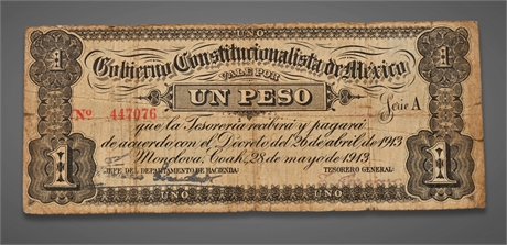 Early 20th Century Mexican Currency