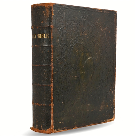 1851 Leather Bound Holy Bible - Old and New Testaments