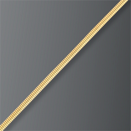 14K Yellow Gold Square Snake Chain Necklace – 24" – 12.1g