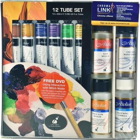 Chroma Atelier Acrylic Plein Air 12 Tube Set