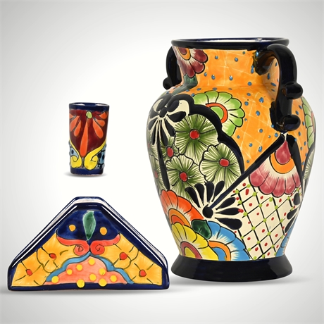 Talavera Ceramic Mexican 3-Piece Set