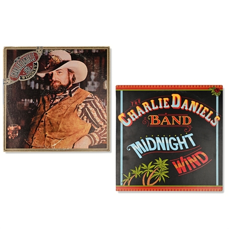 Charlie Daniels Band LP Lot — Whiskey & Midnight Wind
