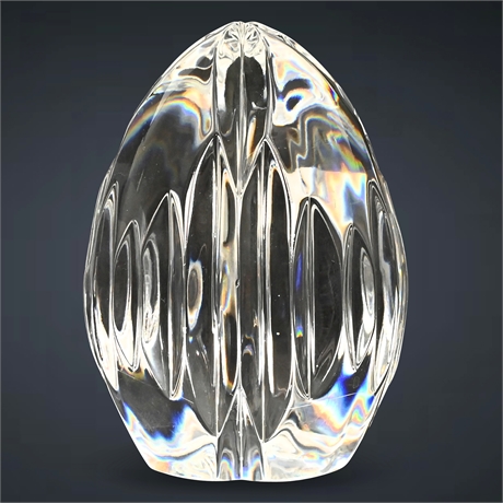 Polonia Lead Crystal Egg Paperweight