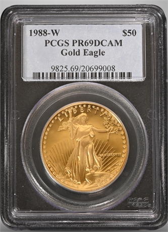 1988 $50 Gold Eagle Coin PCGS Graded