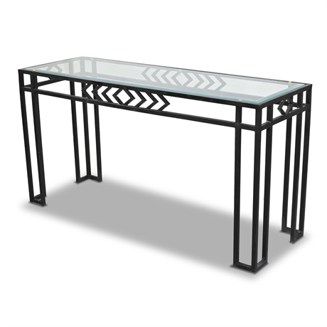 Iron & Glass Console Table