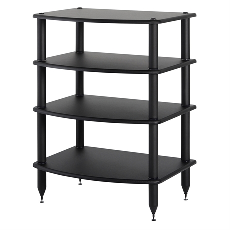 Pangea Audio Vulcan 4-Shelf Audio Rack – Black (Demo) – Strong, Modular AV Stand