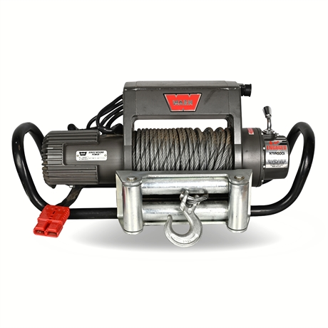 Warn XD9000i 9000 lb Portable Winch on 2" Hitch-Mount Cradle