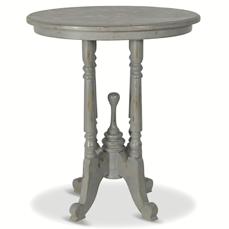 Antique Solid Wood Table with Faux Finish