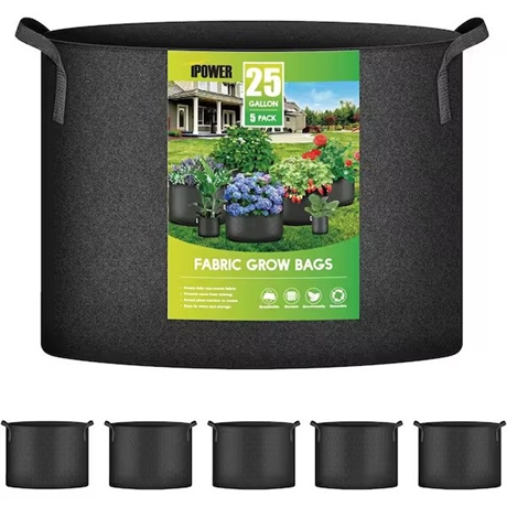 GardZen 25-Pack 20 Gallon Fabric Grow Bags