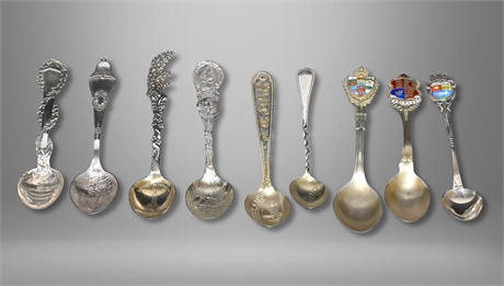 Sterling Silver Souvenir Spoons