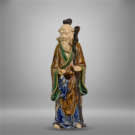 Vintage Ceramic Chinese Mudman Sculpture