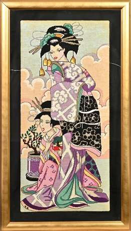 🎎🌸🏮80's Glam! Geisha Needlepoint